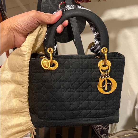 Dior Lady Dior Black Quilted Handbag